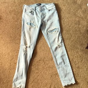 Pacsun ripped skinny jeans light blue